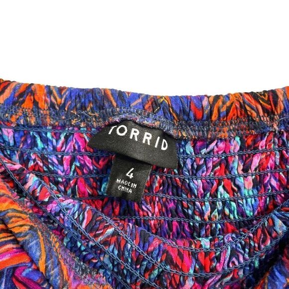 Torrid Maxi Challis zig zag Strapless Dress Size 4X - Picture 5 of 8